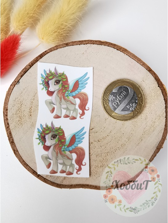 Термонаклейки цветные для бантиков №18, 1 пара